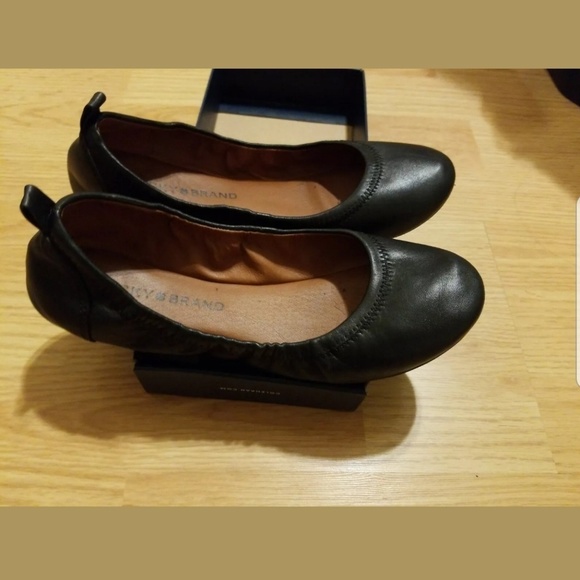 Lucky Brand Ballet Flat Black Leather Size 6 - Picture 1 of 4